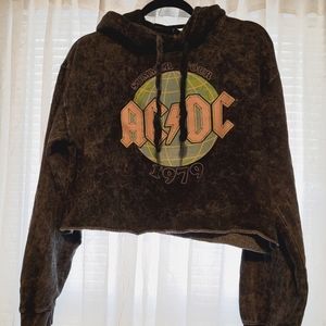 Acdc croped hoodie